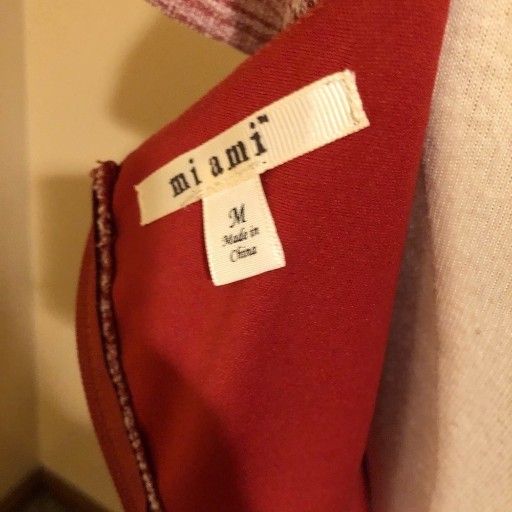 Miami Cinnamon Print  Front Button Dress Sz M EUC - Picture 5 of 7